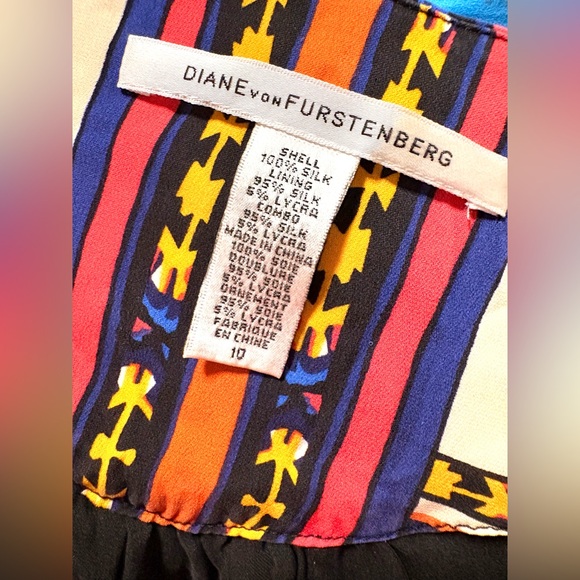 Diane Von Furstenberg Multicolor Boho Blouse - Picture 3 of 3